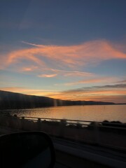 sunset on the river