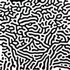 Turing Pattern Seamless Black Background