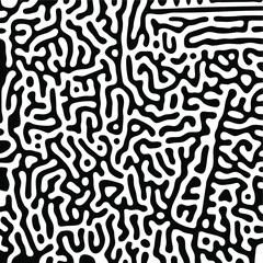 Turing Pattern Seamless Black Background