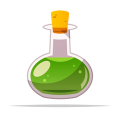 Green potion vector isolated illustration