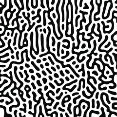 Turing Pattern Seamless Black Background