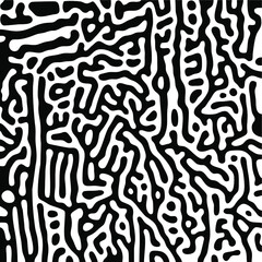 Turing Pattern Seamless Black Background