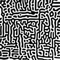 Turing Pattern Seamless Black Background