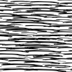 Seamless pattern with black pencil brushstrokes