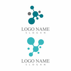 Molecule symbol logo template vector illustration design