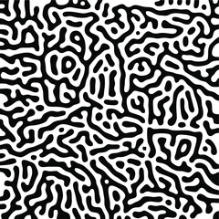 Turing Pattern Seamless Black Background