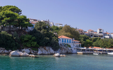 Skiathos town on an island Skiathos in Greece