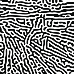 Turing Pattern Seamless Black Background