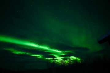 northern lights aurora borealis winter in lapland