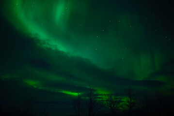 northern lights aurora borealis winter in lapland