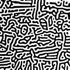 Turing Pattern Seamless Black Background