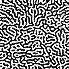 Turing Pattern Seamless Black Background