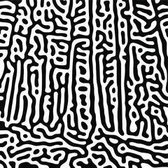 Turing Pattern Seamless Black Background