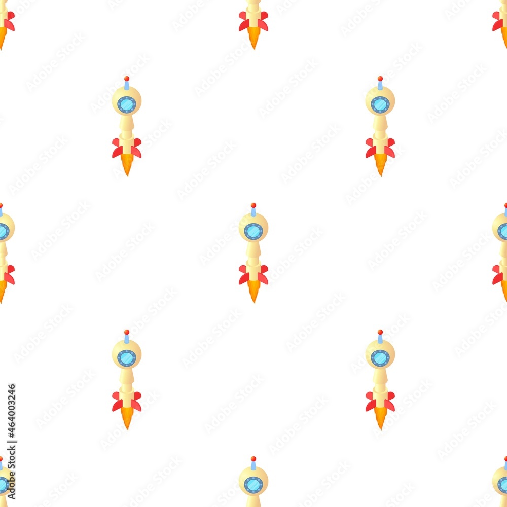 Poster rocket flies pattern seamless background texture repeat wallpaper geometric vector