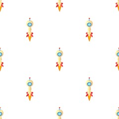 Naklejka premium Rocket flies pattern seamless background texture repeat wallpaper geometric vector