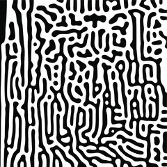 Turing Pattern Seamless Black Background
