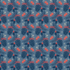 Noel - Pine cones (repeat pattern)
