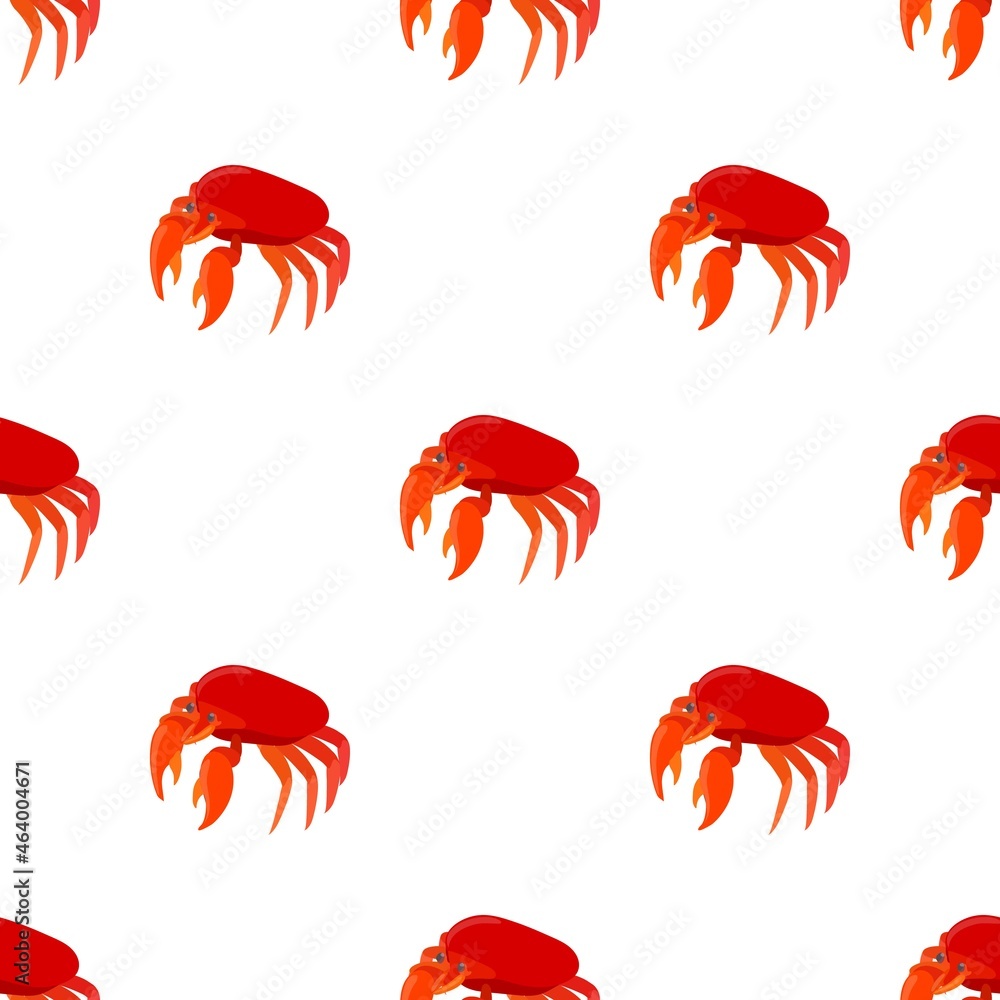 Poster red crab pattern seamless background texture repeat wallpaper geometric vector