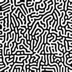 Turing Pattern Seamless Black Background