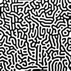 Turing Pattern Seamless Black Background