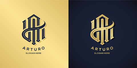 Letter a docoration alphabet font stlye