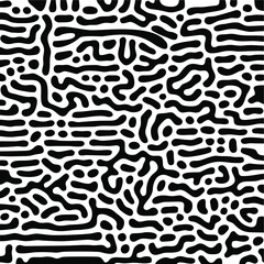 Turing Pattern Seamless Black Background