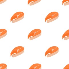 Piece of fish steak pattern seamless background texture repeat wallpaper geometric vector