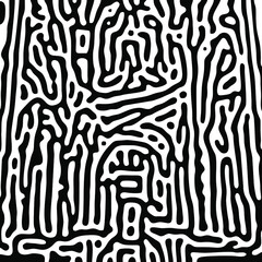 Fototapeta premium Turing Pattern Seamless Black Background
