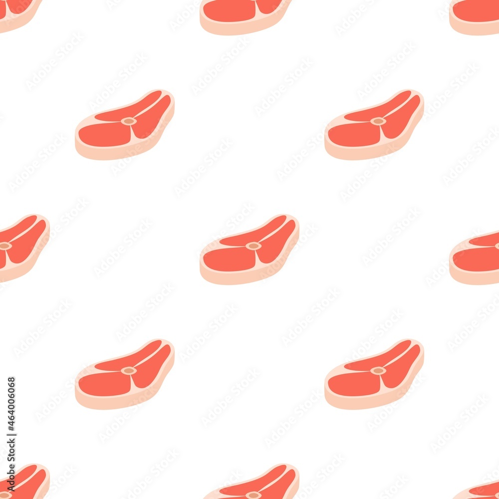 Poster uncooked steak pattern seamless background texture repeat wallpaper geometric vector