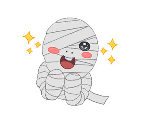 halloween cute mummy