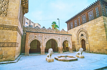 The fountain at the Manial Palace mosque, Cairo, Egypt