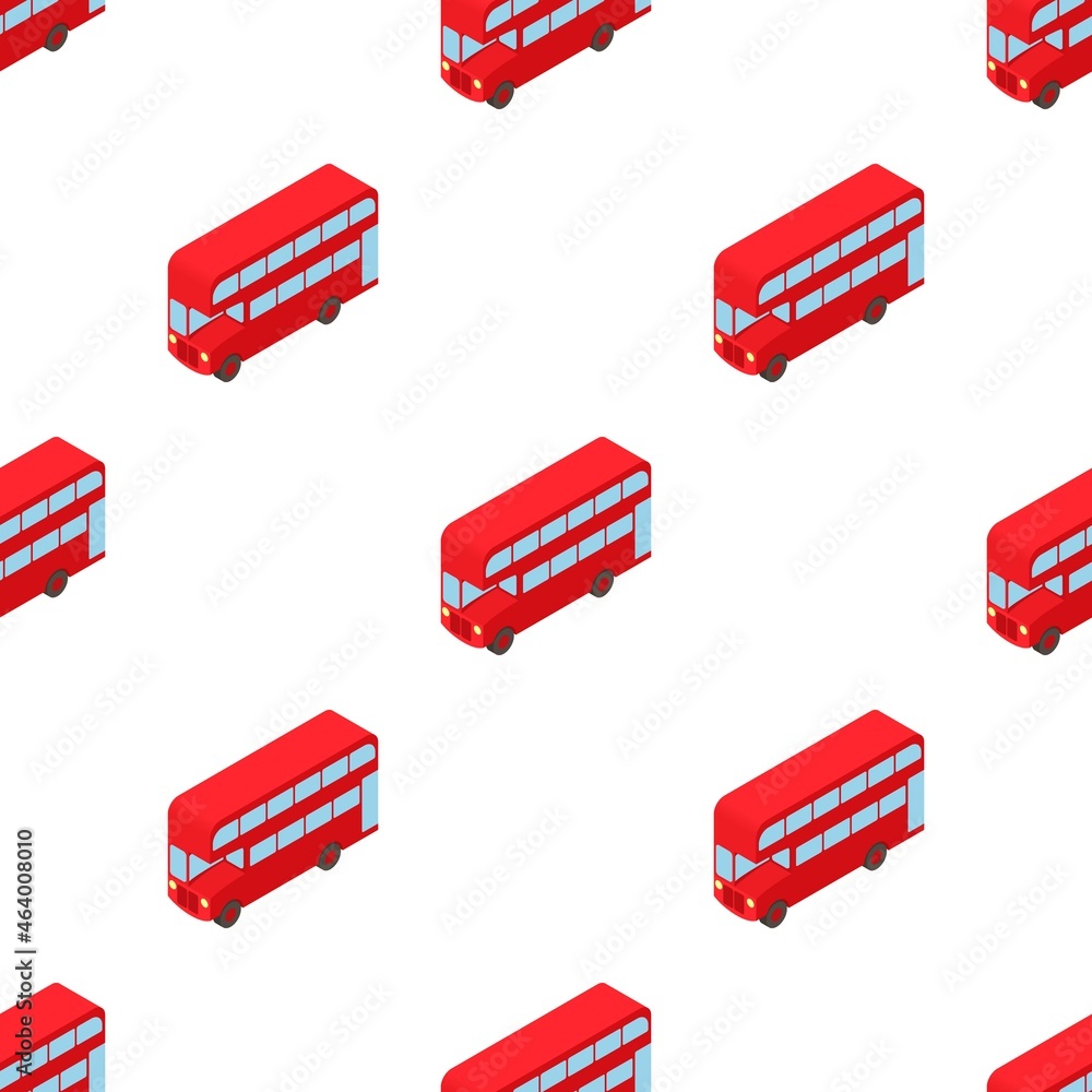Poster double decker bus pattern seamless background texture repeat wallpaper geometric vector