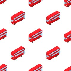 Double decker bus pattern seamless background texture repeat wallpaper geometric vector