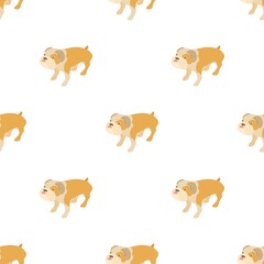 Fototapeta premium English bulldog pattern seamless background texture repeat wallpaper geometric vector