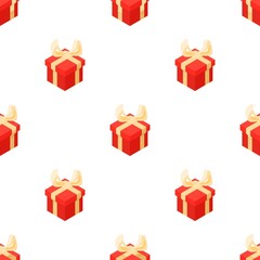 Christmas box pattern seamless background texture repeat wallpaper geometric vector