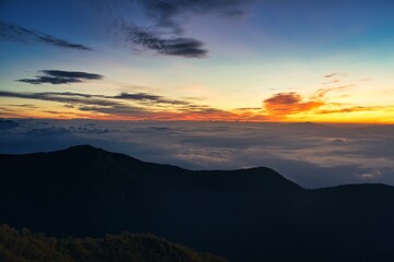 山頂からみた雲