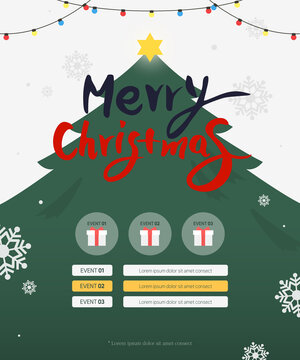 Christmas winter shopping event template. 