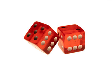 red dice isolated on white