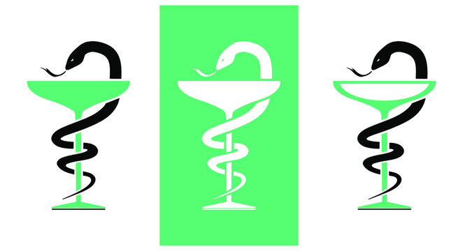 eskulap - pharmacological symbol, medical and pharmaceutical sign 