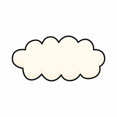 Cloud illustration. Doodle icon. hand drawn illustration, flat design