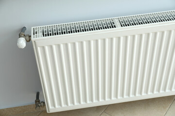 Concept of heating season indoor with radiator