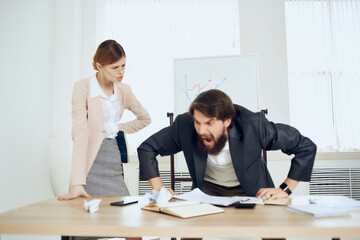 boss harassing secretary harassment work office work