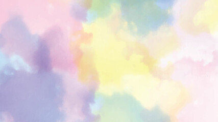 Abstract colorful watercolor for background. Digital art painting. sky and cloud background with a pastel color.