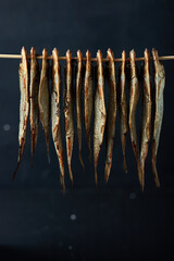 Racks of Sprats in a Smoker