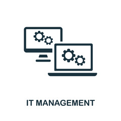 It Management icon. Monochrome sign from company management collection. Creative It Management icon illustration for web design, infographics and more