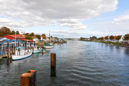 Harbor of Karreb&aelig;ksminde at the Karreb&aelig;ks Ford, Zealand, Denmark