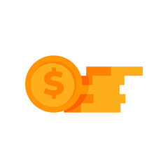 income flat icon sign vector illustration design 