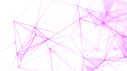Obraz premium Abstract digital connection dots. Technology background. Network connection structure. Plexus effect. 3d rendering