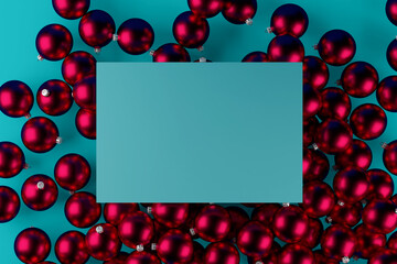 Christmas invitation mockup