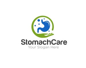 Fototapeta na wymiar stomach care logo designs for medical service logo
